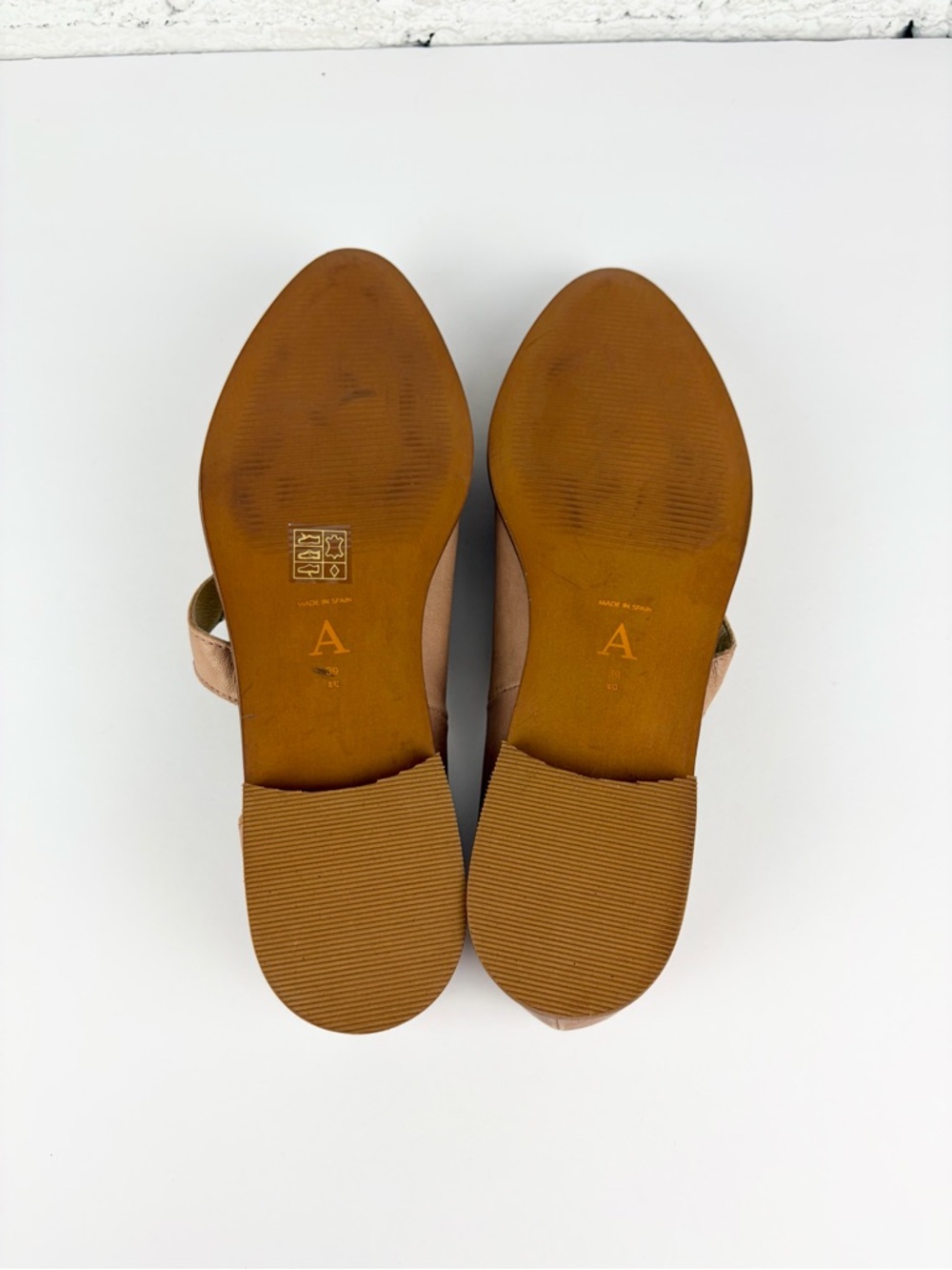 Anthropologie Sasha Pink Leather Cutout Do’orsay Mary Jane Ballet Flats 39 - Picture 9 of 12